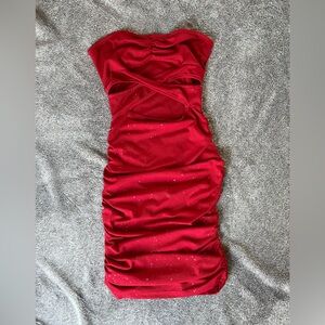 SHEIN Red Glitter Mini Dress